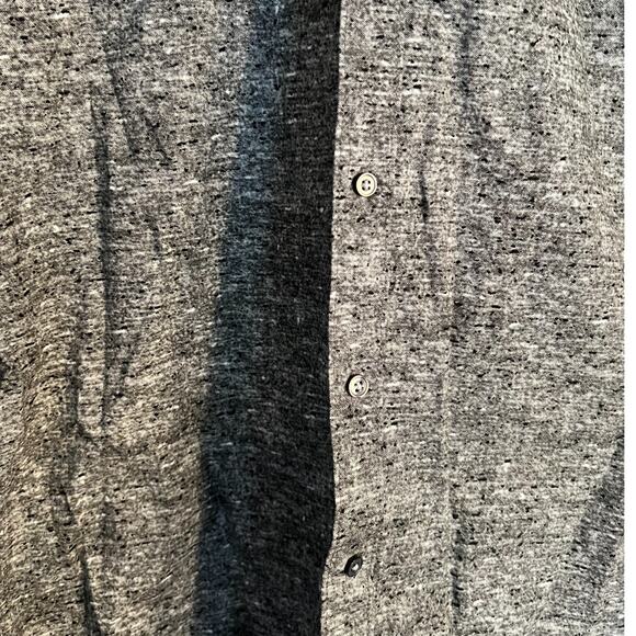 Denim & Flower Mens Long Sleeve Button Up Shirt Size M Casual Gray Button Collar - Picture 5 of 6